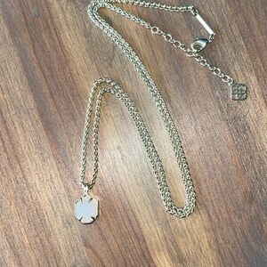 Kendra scott Oliver necklace Iridescent Drusy Gold Tone Pendant. 14k gold/brass